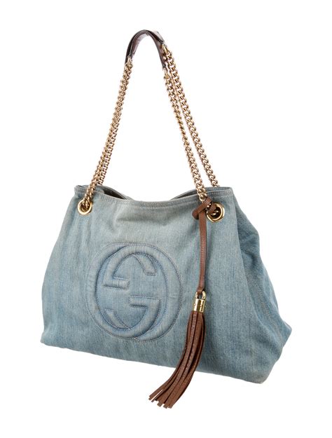 gucci soho denim bag|Gucci soho shoulder bag medium.